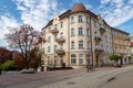 Tarnow, Malopolskie / Poland - May, 1, 2019: Historic streets in the old city of Central Europe. Renovated tenements in a big city