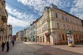Tarnow, Malopolskie / Poland - May, 1, 2019: Historic streets in the old city of Central Europe. Renovated tenements in a big city