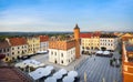 Tarnow, Poland. Aerial view of Rynek square