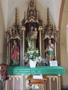 Tarnowskie Gory Strzybnica, Poland, July 01, 2023: Parish Church of the Sacred Heart of Jesus and Our Lady of Fatima in Strzybnica