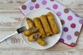 Taro fried spring roll Royalty Free Stock Photo