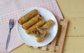 Taro fried spring roll Royalty Free Stock Photo