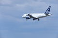 TAROM Airbus A318-100 YR-ASD approaching the airport Royalty Free Stock Photo