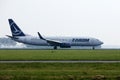 Tarom plane on the runway Royalty Free Stock Photo