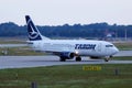 Tarom plane on the runway Royalty Free Stock Photo
