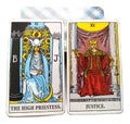 Tarot Birth Card High Priestess Justice