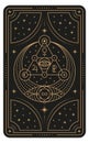 Tarot card back design. Mystical esoteric symbols