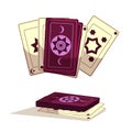 Tarot card deck set isolated on white background