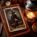 A tarot card design, Ai generated image Royalty Free Stock Photo