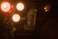 Tarot card. Future reading. Divination. Royalty Free Stock Photo