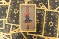 Tarot cards for divination, fortune, religious beliefs, good luck, misfortune Royalty Free Stock Photo