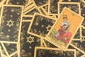 Tarot cards for divination, fortune, religious beliefs, good luck, misfortune Royalty Free Stock Photo