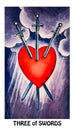 Three of Swords Tarot Card Heartbreak, Tears, Angry Words