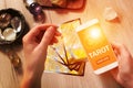 Tarot cards and mobile phone