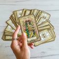 Tarot cards. Esoteric. Divination. Royalty Free Stock Photo