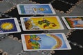 Tarot Cards Five card Tarot Spread Royalty Free Stock Photo