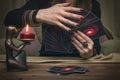 Tarot cards. Fortune teller. Divination. Royalty Free Stock Photo