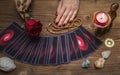 Tarot cards deck. Future reading. Fortune teller. The psychic. Royalty Free Stock Photo