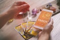 Tarot cards and mobile phone