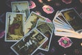 Tarot cards for tarot readings psychic as well divination Royalty Free Stock Photo