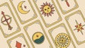 Tarot cards spread, mystical divination tools vector design Generative AI Royalty Free Stock Photo