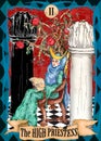 Tarot Major Arcanas vintage style watercolor cards Prieatess