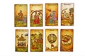 Tarot prediction esoteric part of major arcana set cards of Lubok deck