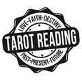 Tarot reading grunge rubber stamp