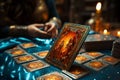 Tarot Reading: Mystical Metallic Rotation in Dark Orange and Turquoise