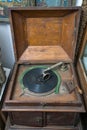 TARPESTI, MOLDOVIA/ROMANIA - SEPTEMBER 19 : Old phonograph in th