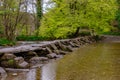 Tarr Steps Bridge Devon tourist location Royalty Free Stock Photo