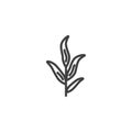 Tarragon leaf line icon