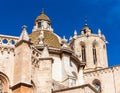 Tarragona Cathedral Catholic cathedral on a sunny day, Catalunya, Spain. Copy space for text.