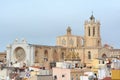 Tarragona, Spain - April 17, 2024: Panoramic view of Tarragona Cathedral