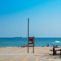 Entrance to Miracle Beach in Tarragona, Spain Royalty Free Stock Photo