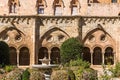 TARRAGONA, SPAIN - OCTOBER 4, 2017: View of the courtyard of the Tarragona Cathedral Catholic cathedral on a sunny day. Copy spa Royalty Free Stock Photo