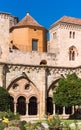 TARRAGONA, SPAIN - OCTOBER 4, 2017: View of the courtyard of the Tarragona Cathedral Catholic cathedral on a sunny day. Copy spa Royalty Free Stock Photo