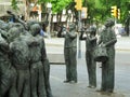 TARRAGONA, SPAIN - 06.07.2022:Statue of Castellers celebrate the colles castelleres