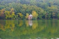 Tarrytown, New York, USA: A small stone building on the Tarrytown Reservoir