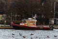 View of Tarrytown Fire Department`s Marine 5, a 2018 MetalCraft Marine 12M Interceptor Fire- Royalty Free Stock Photo