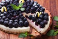 Tart with blackberry Royalty Free Stock Photo