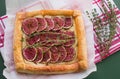 Tart with figs and Camembert Royalty Free Stock Photo