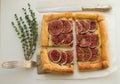 Tart with figs and Camembert Royalty Free Stock Photo