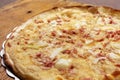 Tart Flambe or Flammkuchen - traditional Alsatian pie