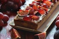 Tart with Grapes and Figs Royalty Free Stock Photo