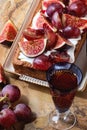 Tart with Grapes and Figs Royalty Free Stock Photo