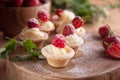 Tart lets stuffed with cream Royalty Free Stock Photo