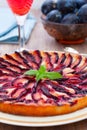 Tart with plums