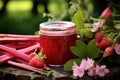 Tart Rhubarb jam. Generate Ai Royalty Free Stock Photo