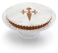 Tarta de santiago, spanish almond cake Royalty Free Stock Photo